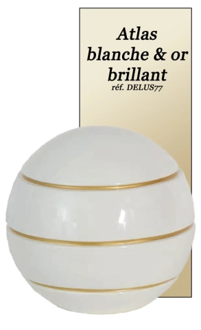 DELUS77 – Atlas blanche et or brillant 199€